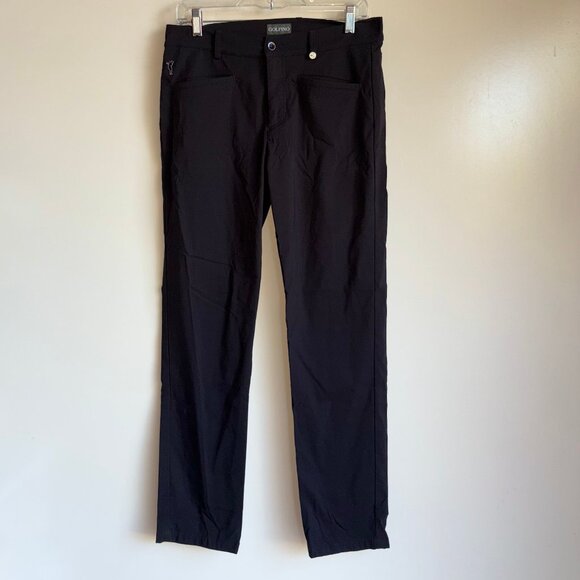 GOLFINO Golf Trouser Pants Women's Size 8 Black Performance Stretch - Picture 1 of 14